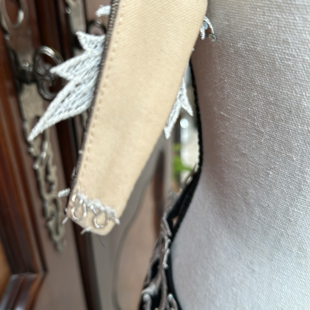 Stunning LaFemme Black & Silver Prom Dress - Picture 15 of 17